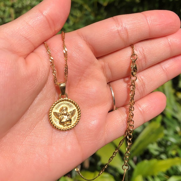 Jewelry - 18K Gold Plated Angel Necklace Jewelry